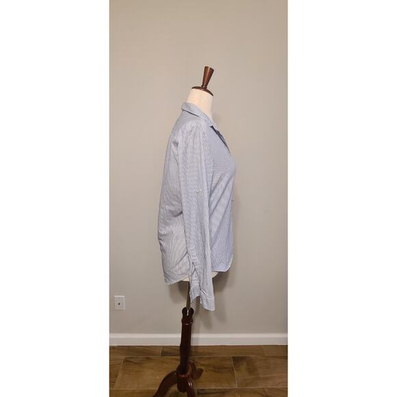 Burberry Brit Womens Small Button Down Collared Logo Equestrian Knight Shirt Top - Picture 2 of 5